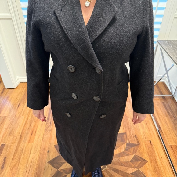 CLASSY CAMEL HAIR DARK GRAY Fleurette Medium women’s long dress coat